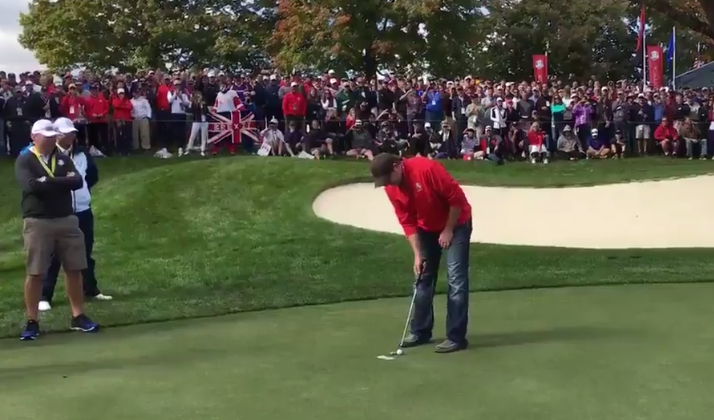 USA Fan Heckles Rory For Missing Putt, Gets Challenged To Make It Himself, Fucking Drains It